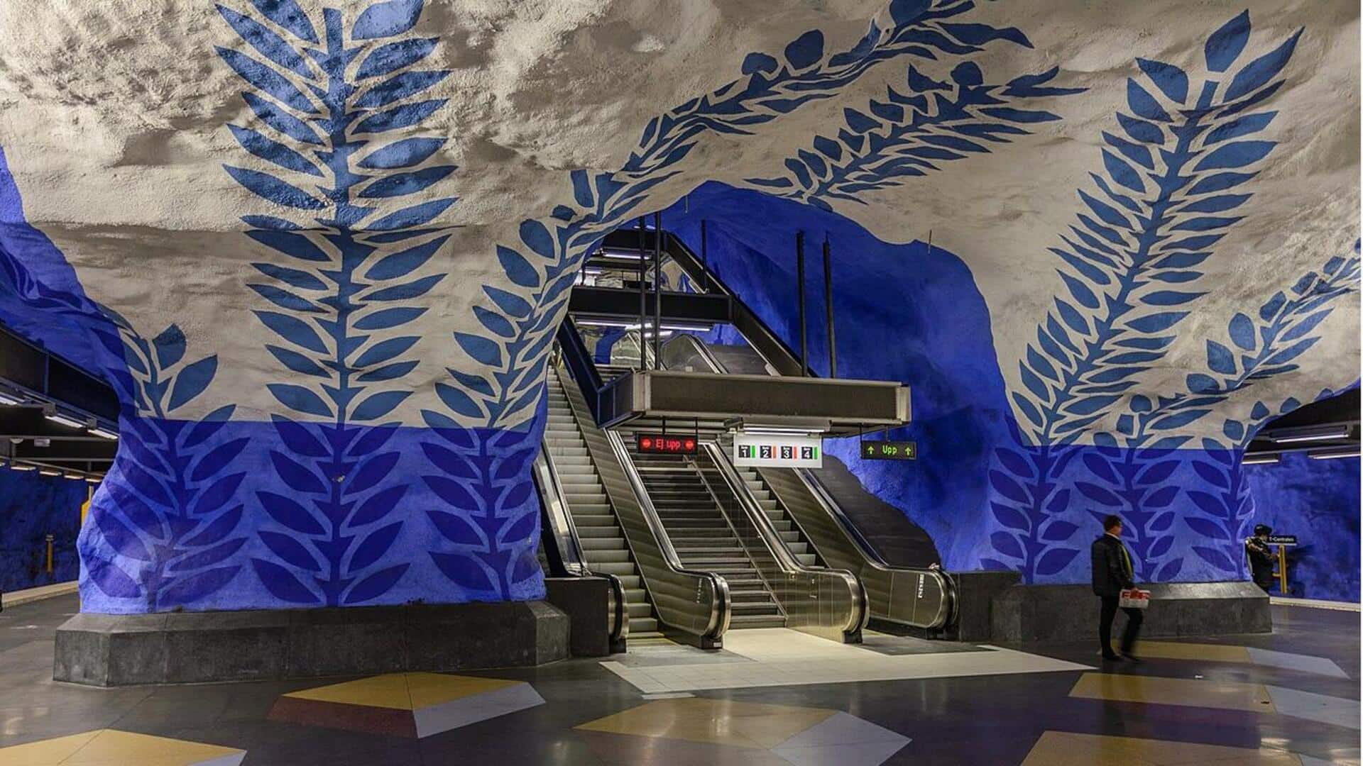 Menjelajahi Stasiun Metro Estetik di Stockholm, Swedia