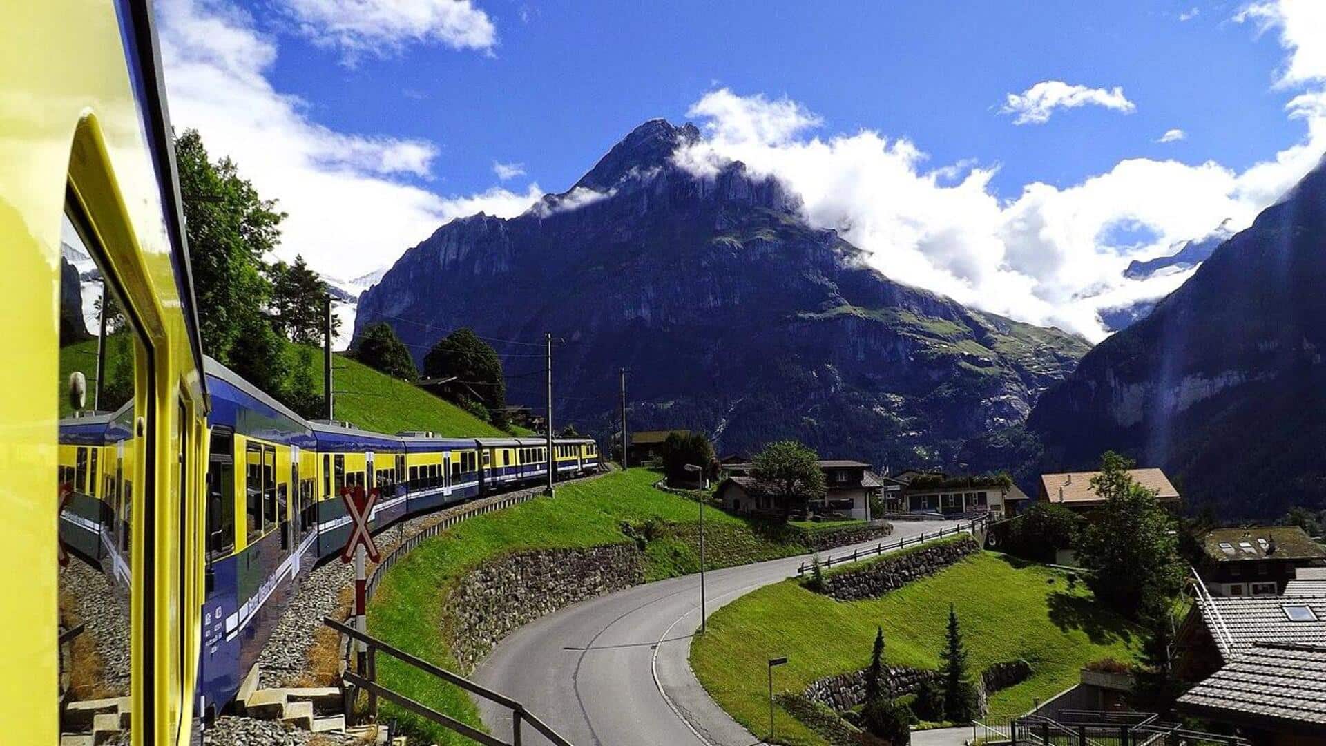 Menikmati Lanskap Musim Gugur di Bernese Oberland, Swiss