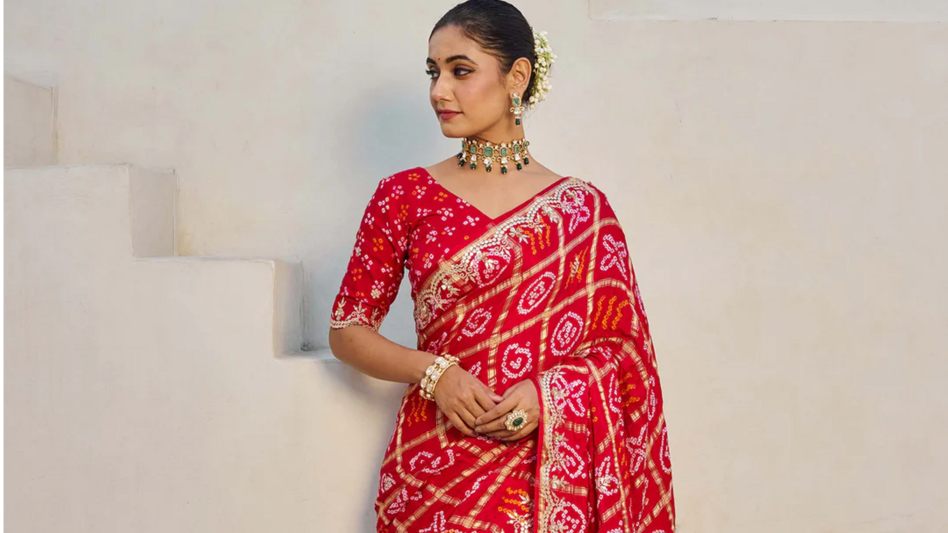 Desain bandhani yang serbaguna untuk musim gugur