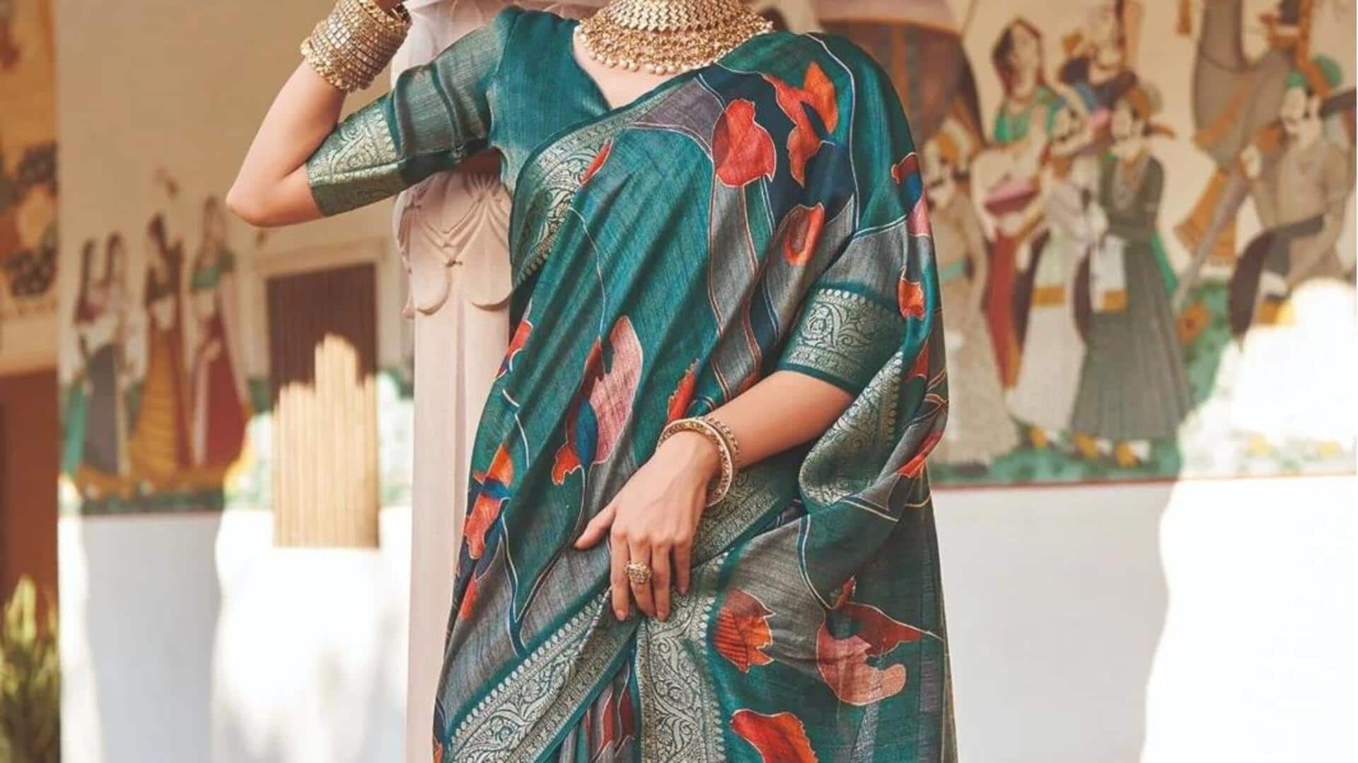 Saree katun untuk hari hujan yang sejuk