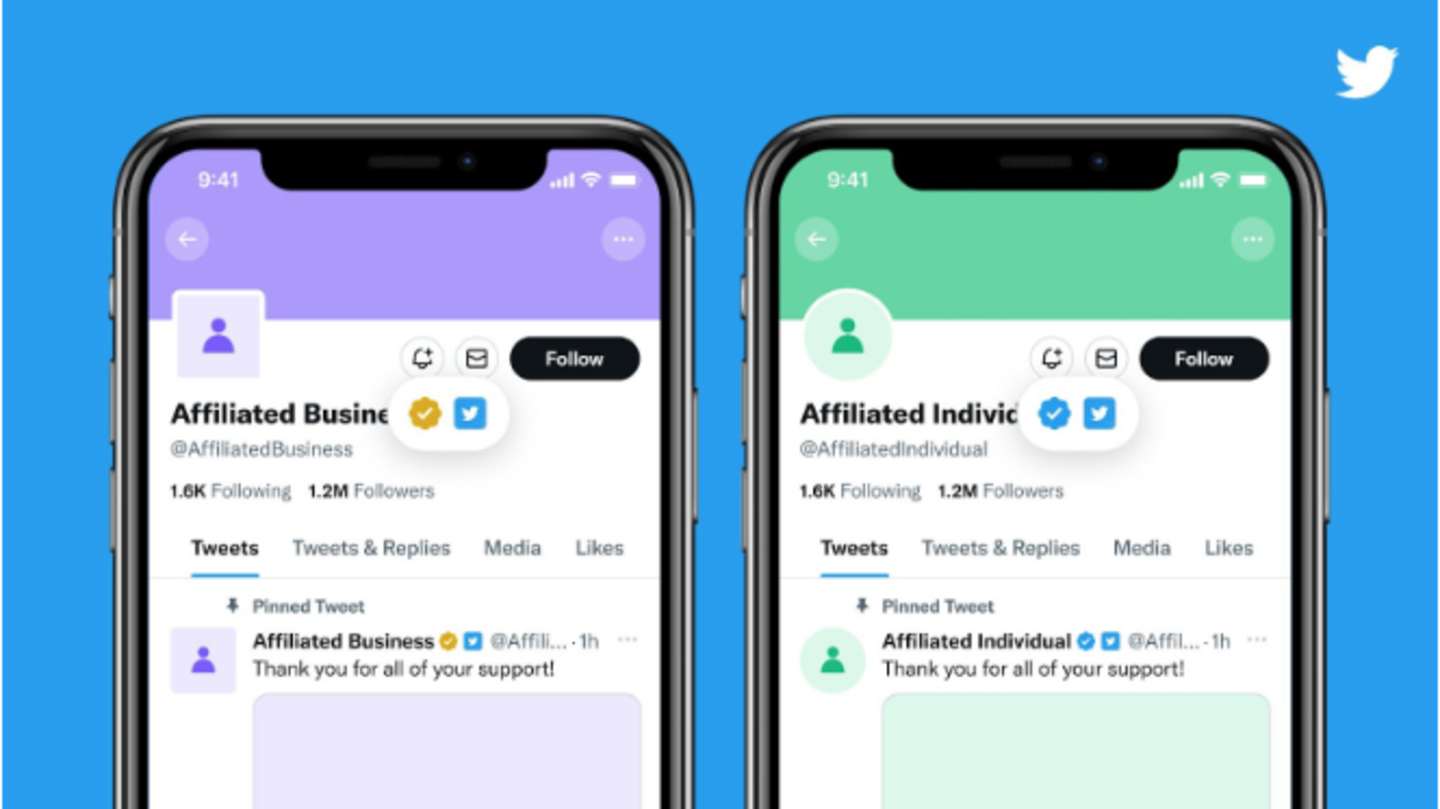 Twitter mengumumkan 'Blue for Business' dengan tanda centang emas dan lencana persegi