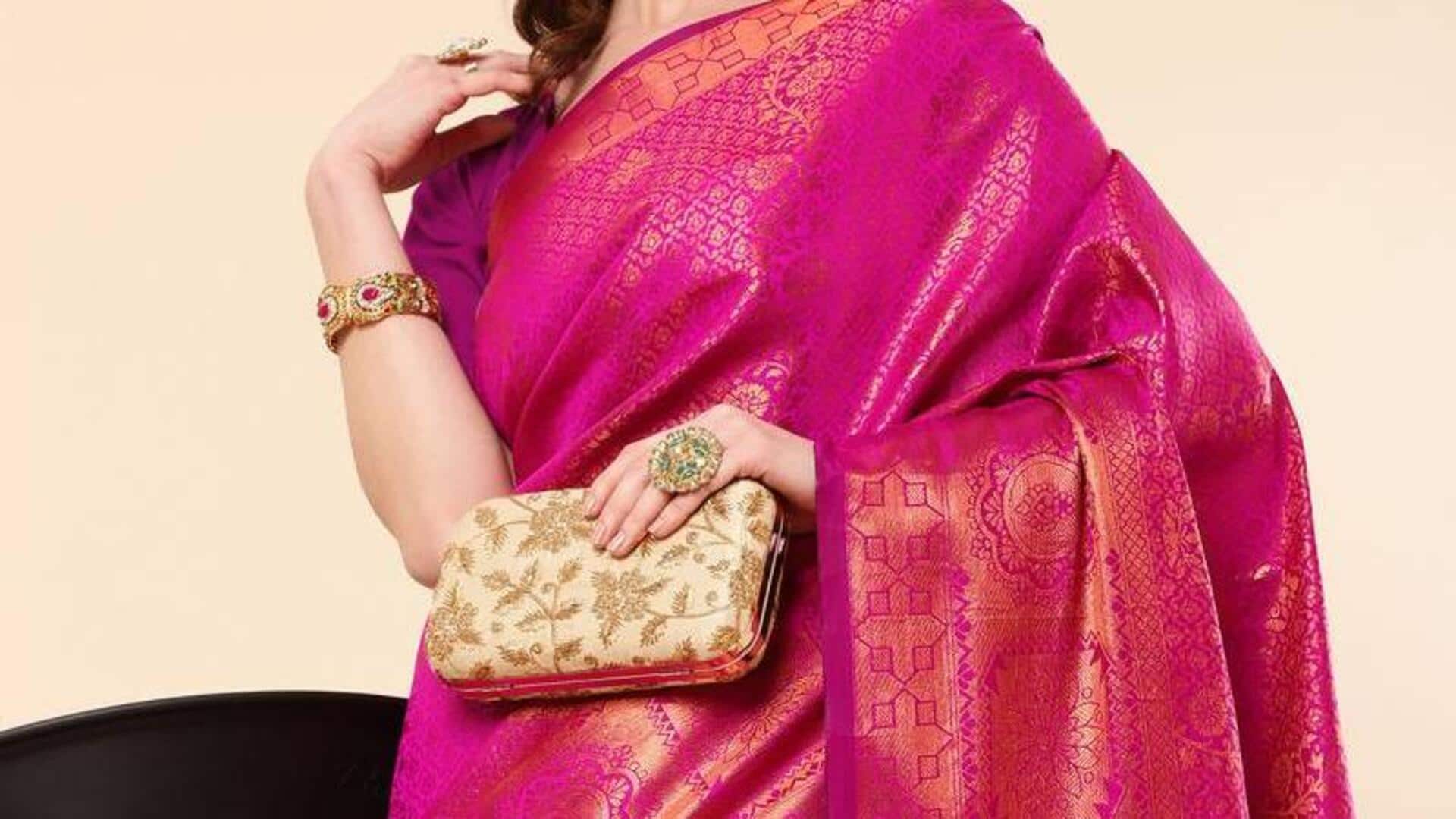 Keanggunan abadi saree brokat untuk acara meriah