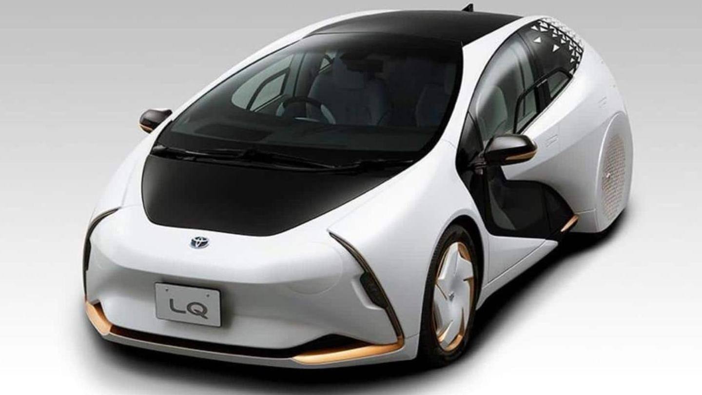 Toyota LQ, dengan desain futuristik, dipamerkan di Olimpiade Tokyo