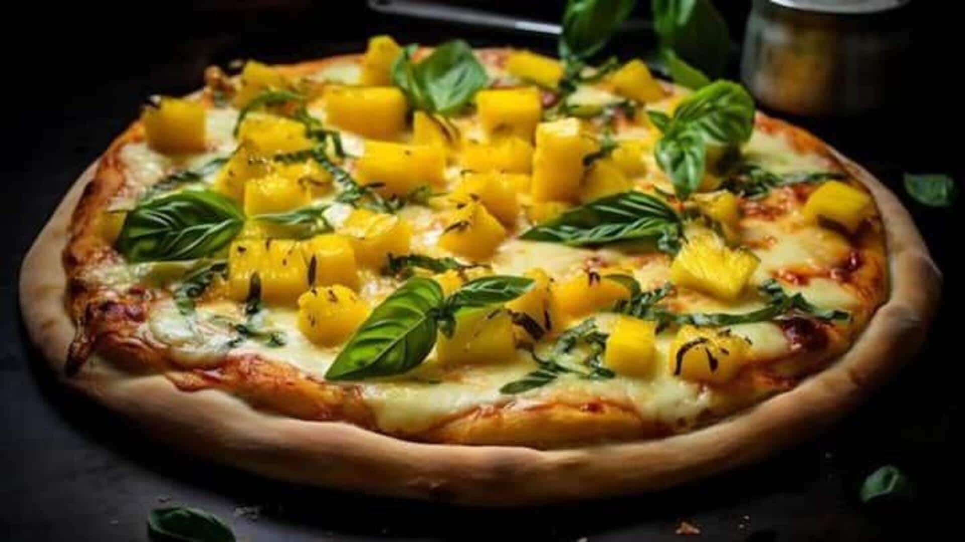 Sajikan Pizza Kemangi Mangga Thailand-Italia Ini