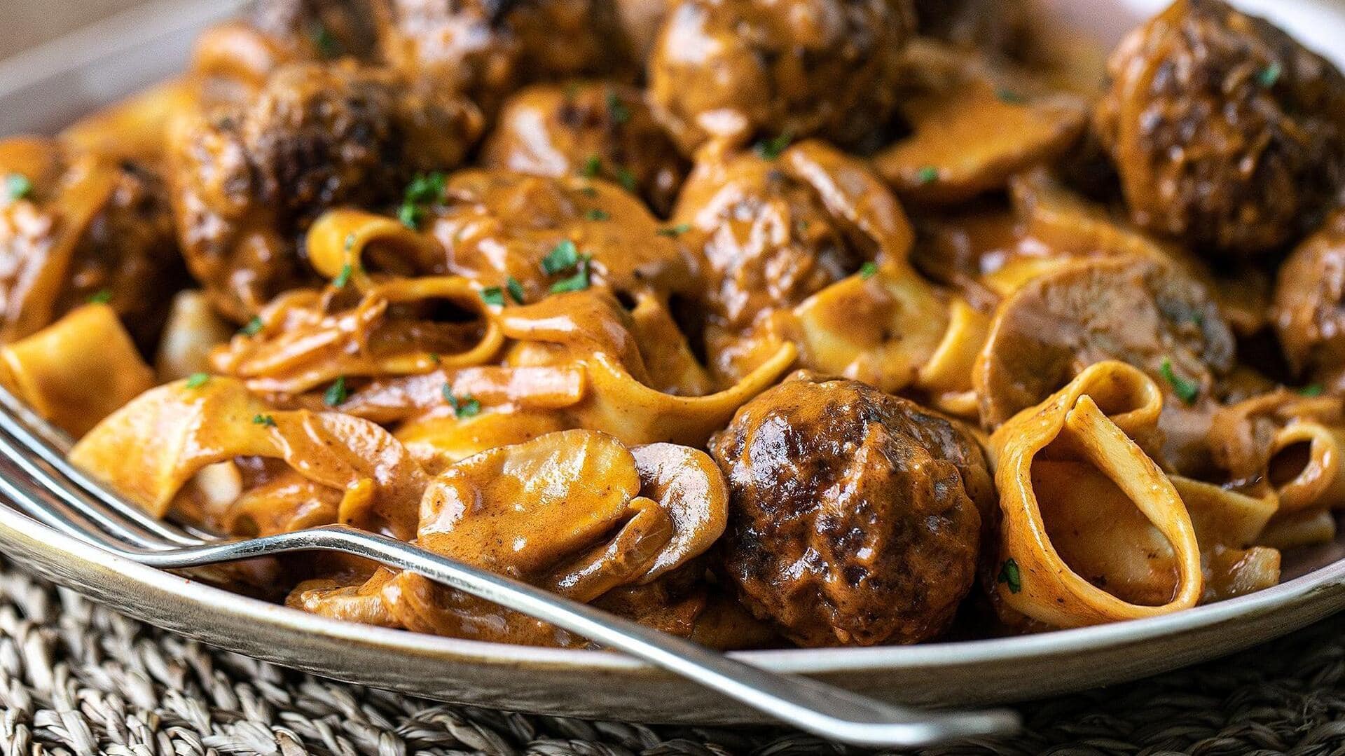 Resep Stroganoff Bola Daging Vegetarian Ala Swedia