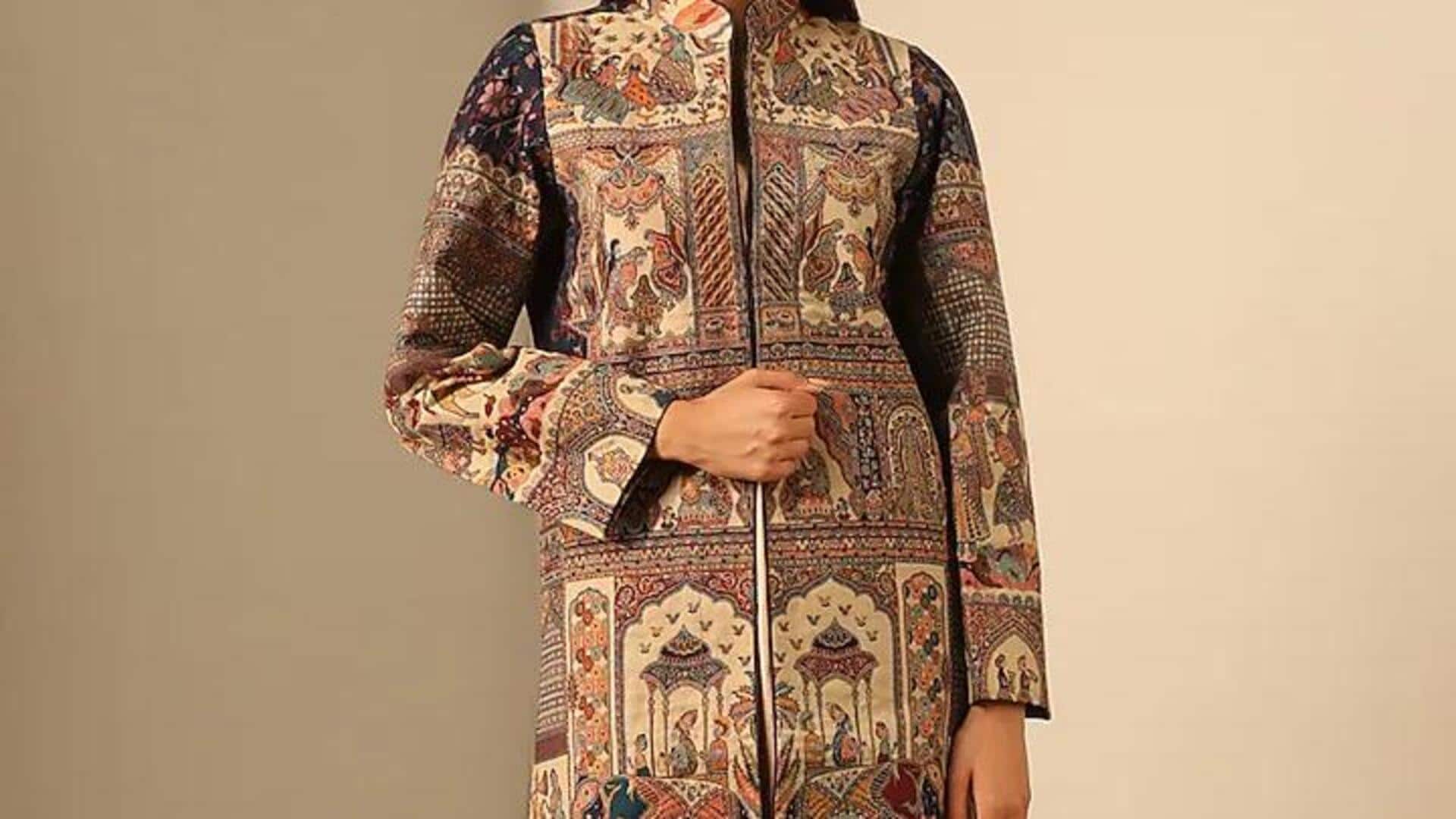 Jaket bordir tren untuk malam musim gugur India