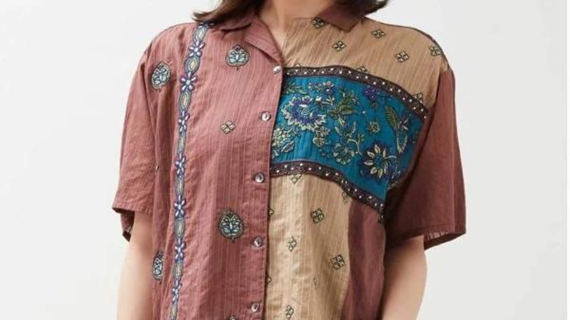 Gaya baru dengan motif patchwork India di musim hujan