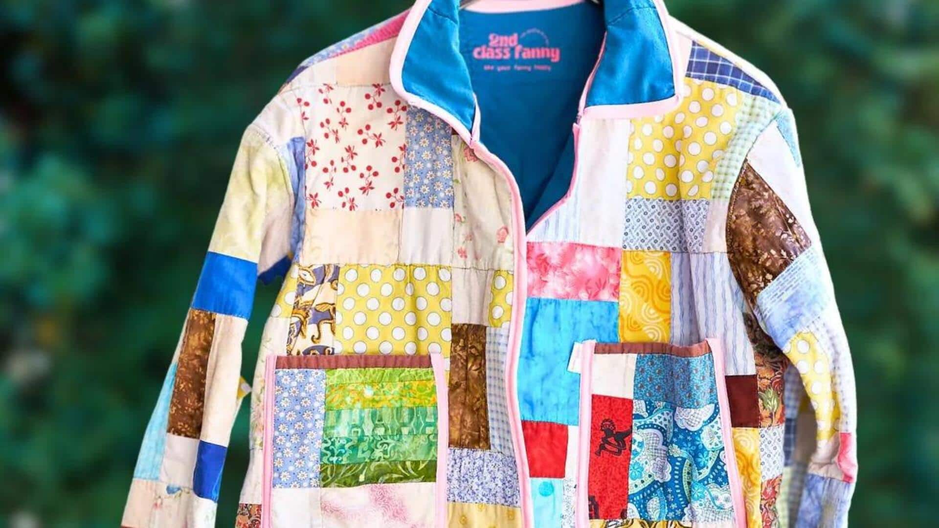 Jaket patchwork: Lapisan keren untuk musim hujan India yang berwarna-warni