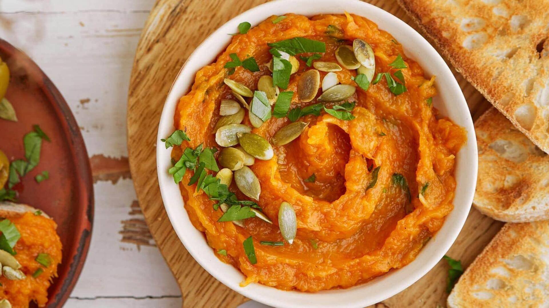 Hummus wortel berbumbu Maroko: Resep langkah demi langkah