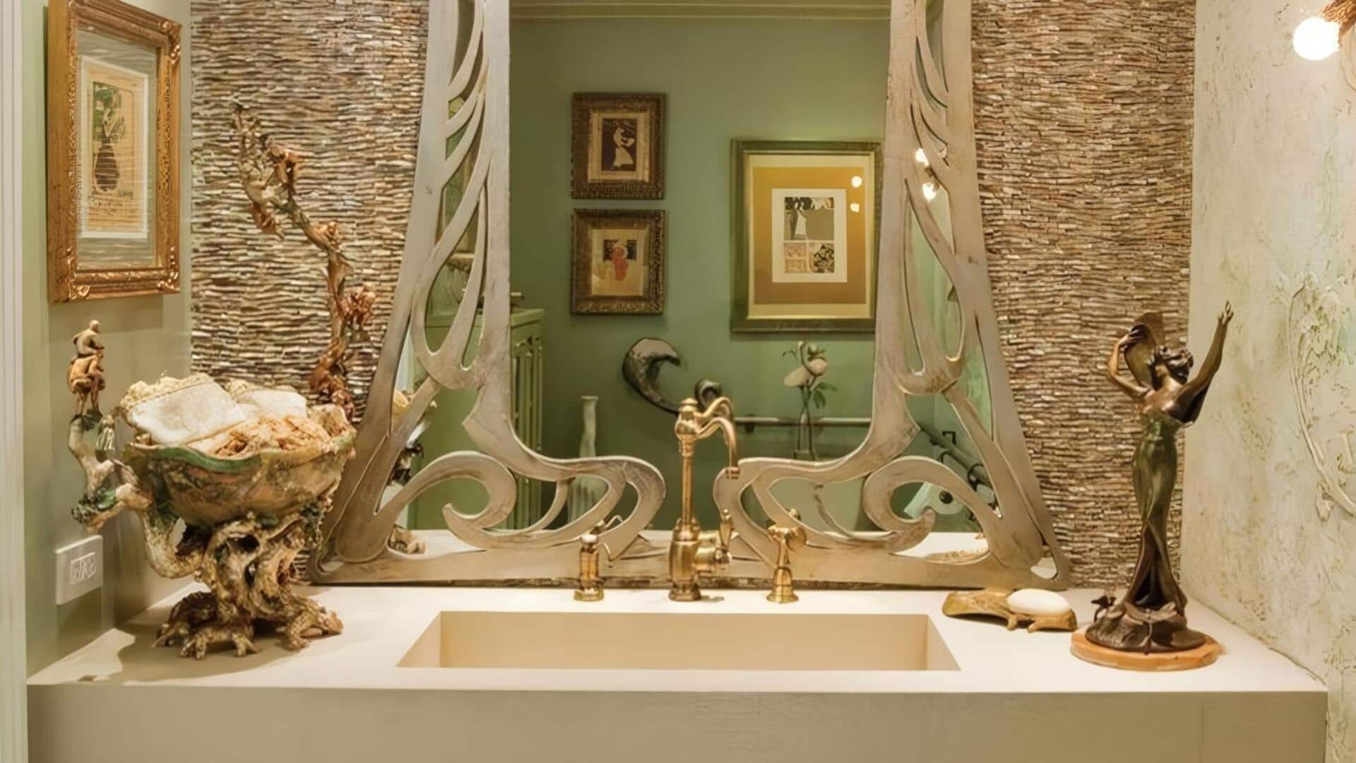 Kamar Mandi Bergaya Art Nouveau: Keanggunan Alam Yang Fantastis