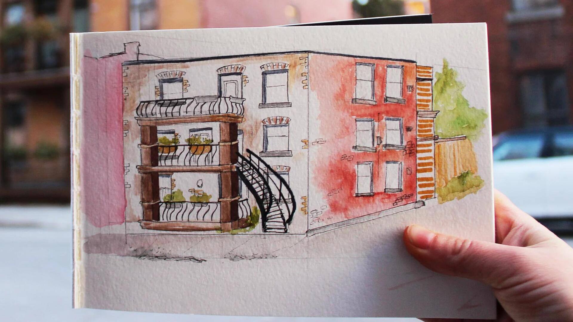 Menggambar Kehidupan Kota dengan Peralatan Sederhana