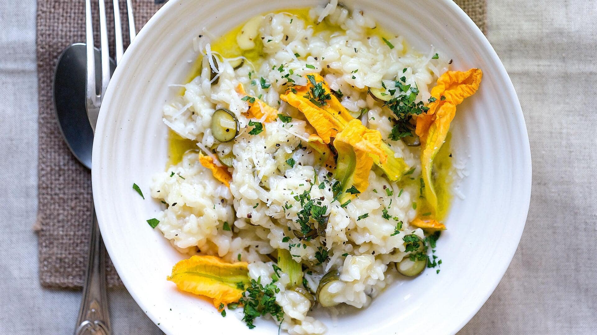 Risotto Bunga Zucchini Ala Italia: Resep Lengkap