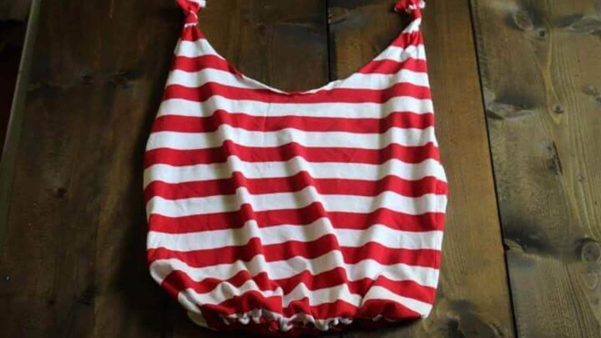 Ubah kaos bekas menjadi tas ramah lingkungan