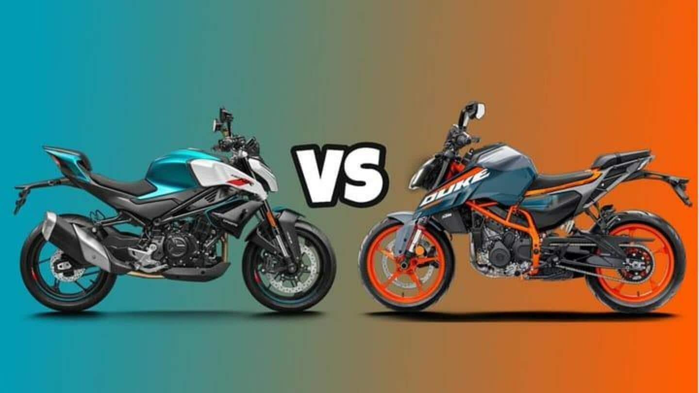 Bagaimana perbandingan KTM 390 Duke 2024 dan CFMoto 450NK 2024?