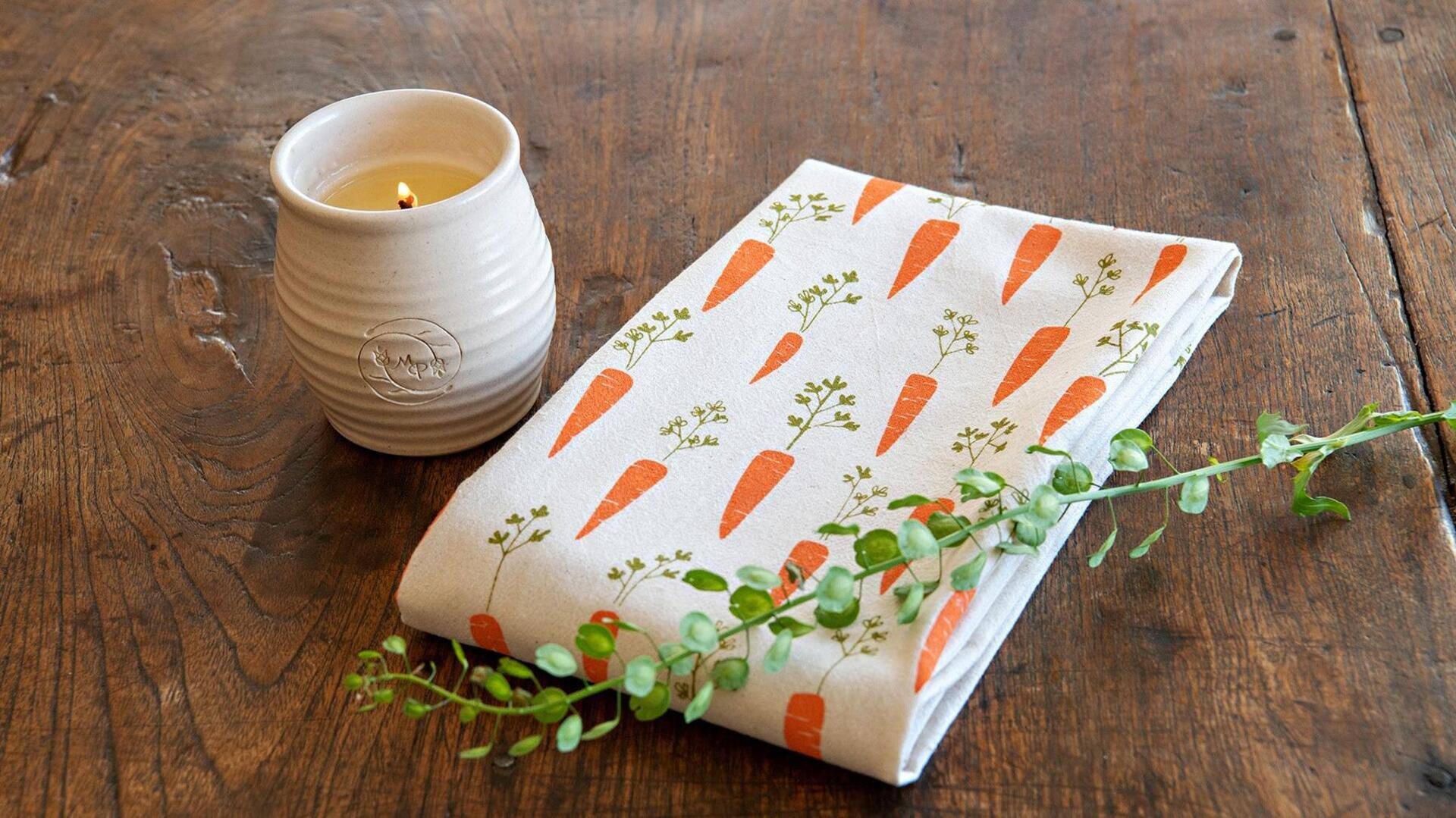 Mempercantik dapur dengan handuk teh berwarna-warni