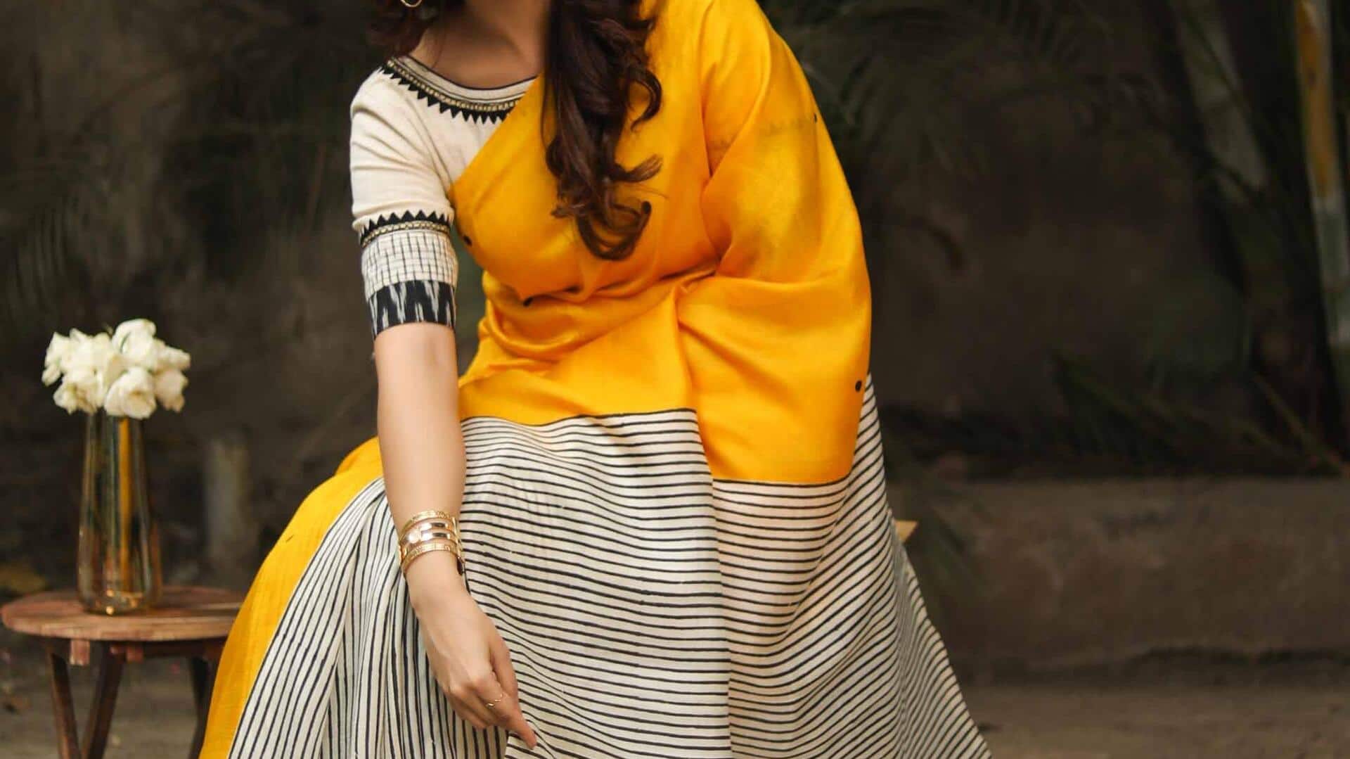 Gaya modern saree untuk musim semi India