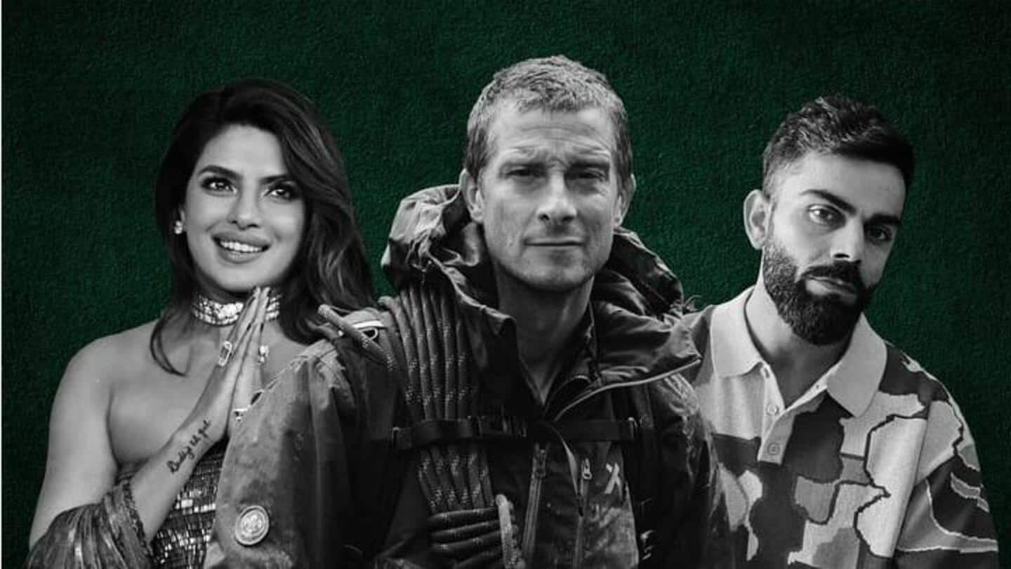 Acara Bear Grylls 'Man Vs Wild' akan menampilkan Priyanka dan Virat