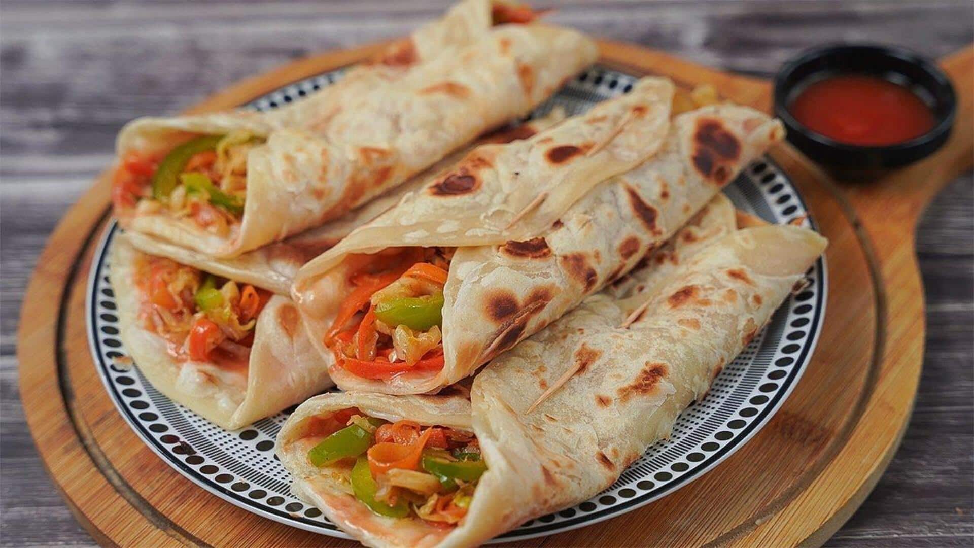Lima Paratha Roll Vegetarian yang Cocok untuk Sajian Makan Siang