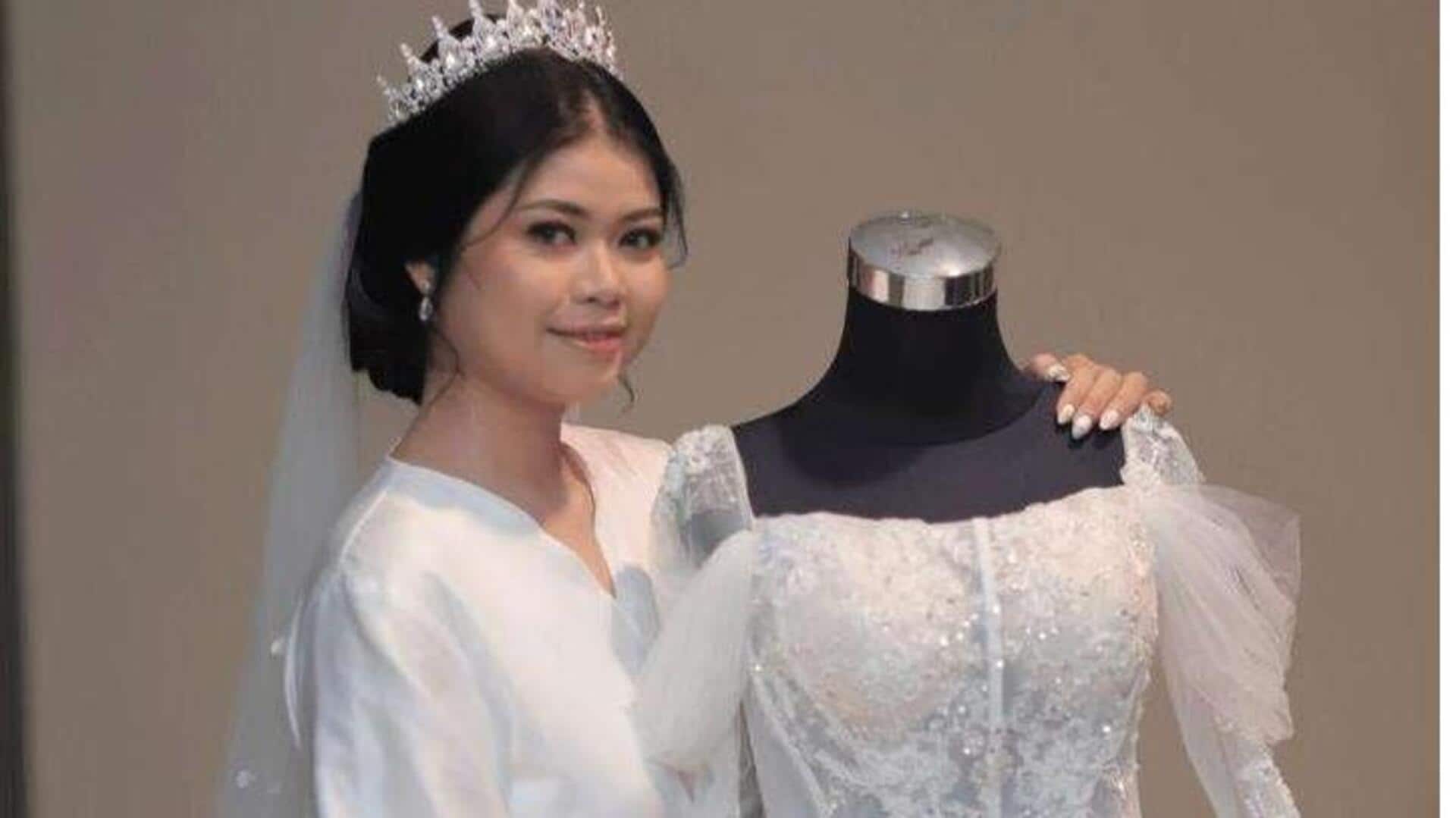 Aksesori yang mengubah pakaian pengantin ramah lingkungan