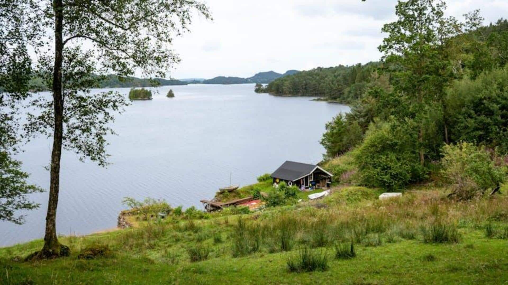 Kabin Hutan Tenang di Norwegia