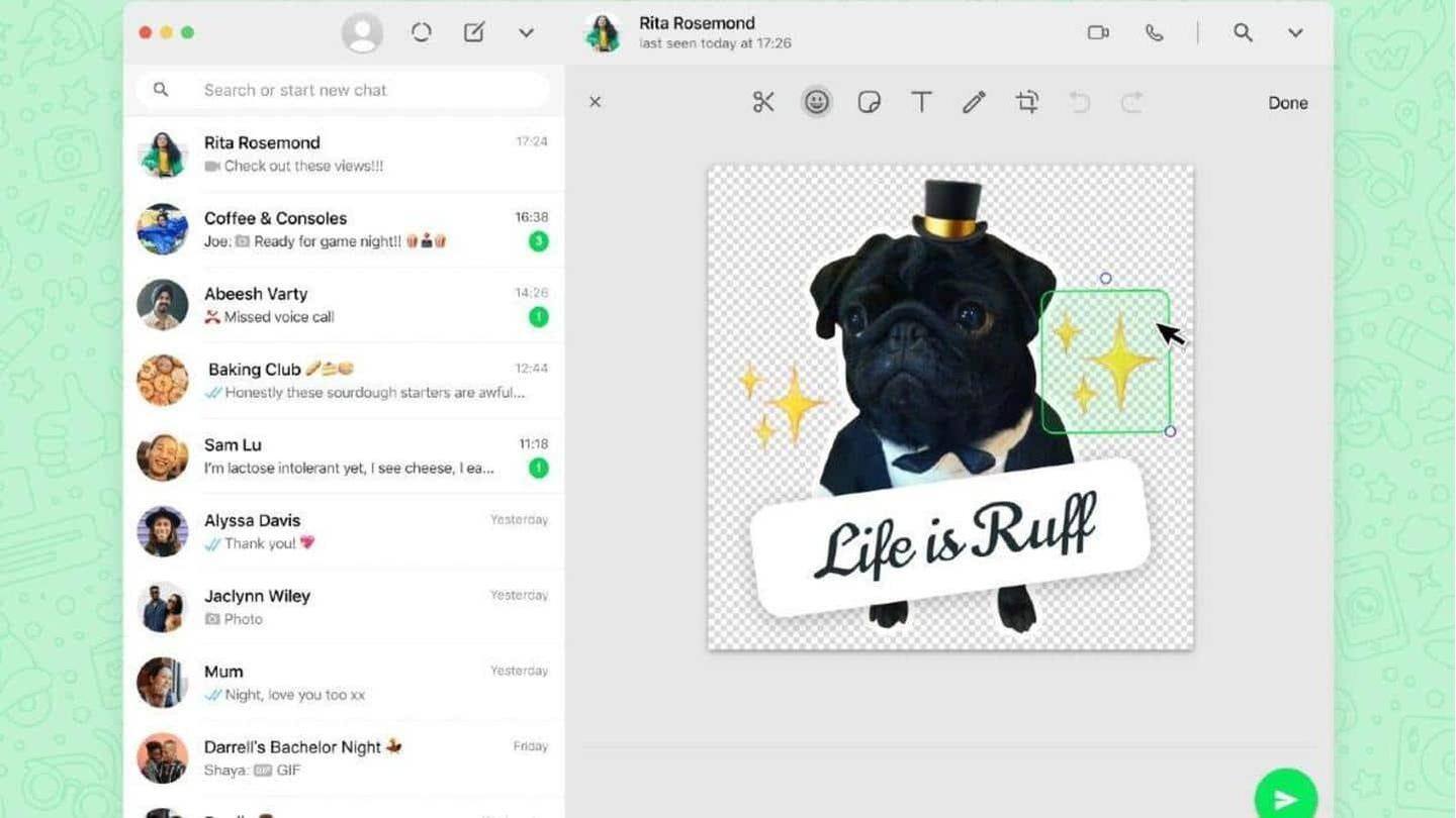 WhatsApp dapat menawarkan pembuatan stiker khusus dalam aplikasi dan alat pengeditan WhatsApp dapat menawarkan pembuatan stiker khusus dalam aplikasi dan alat pengeditan