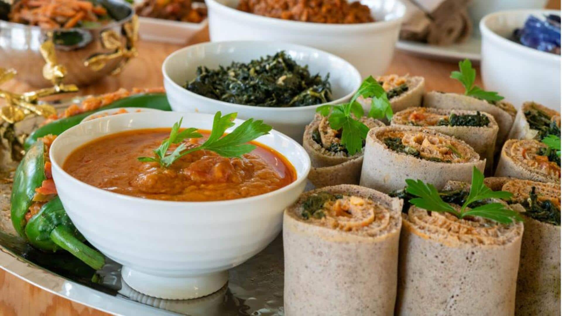 Perpaduan Kuliner Ethiopian-Thai, Resep Lengkap Injera Spring Rolls