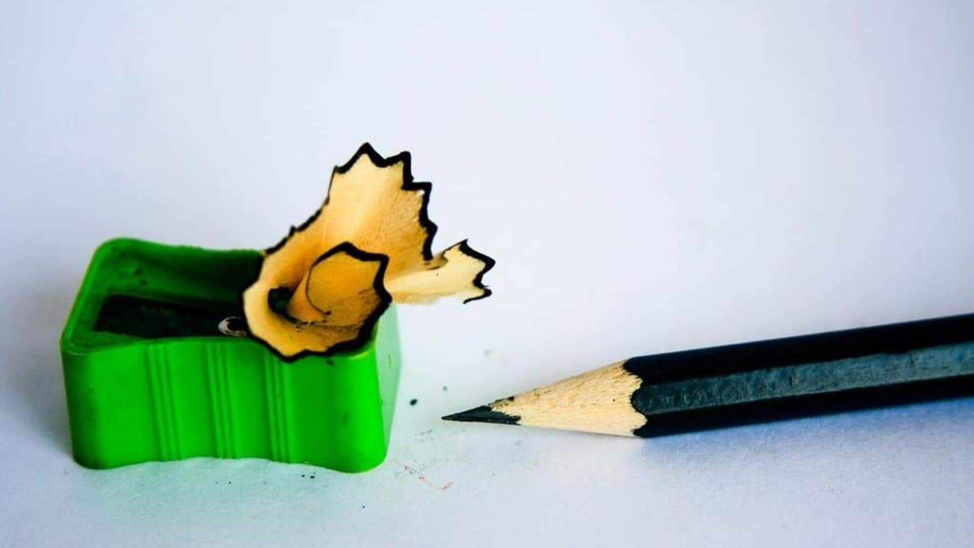 Cara kreatif menggunakan serutan pensil