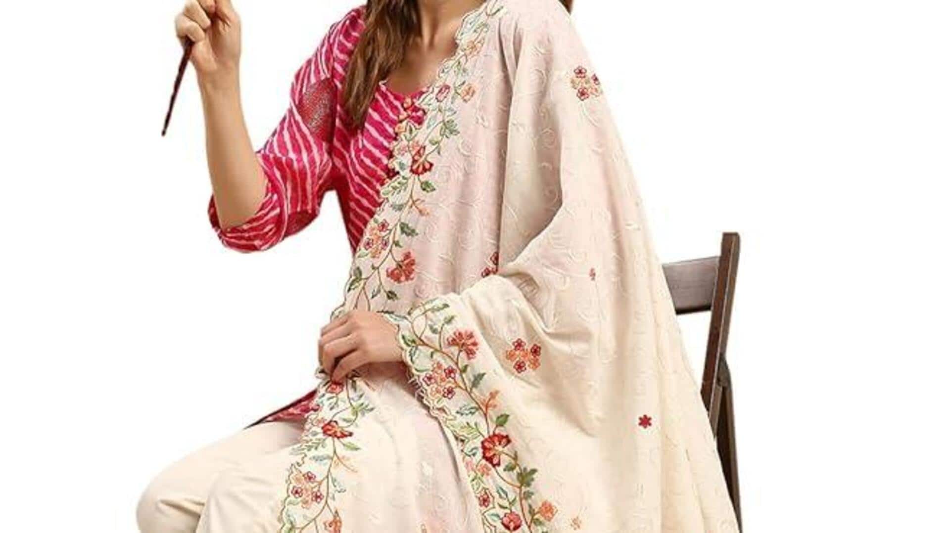 Dupatta bordir: Elegansi musim panas