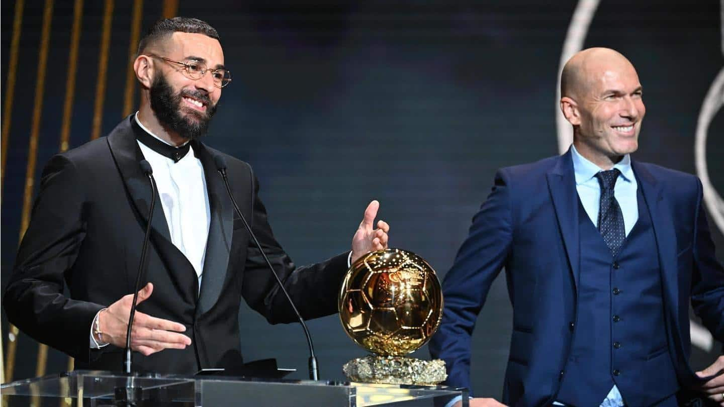 Karim Benzema memenangkan penghargaan Ballon d'Or 2022