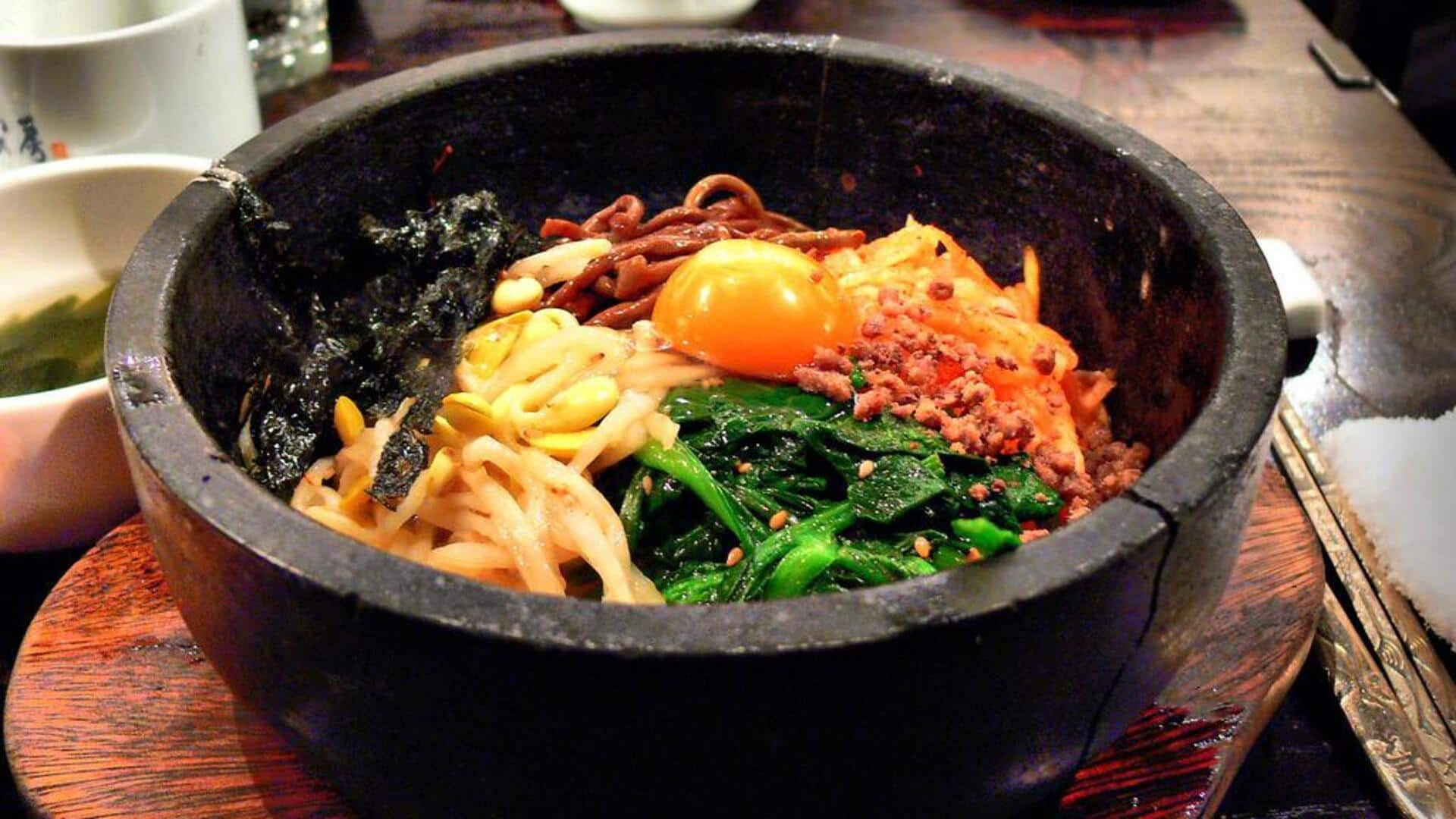 Bibimbap Korea-Indonesia tanpa daging dan telur