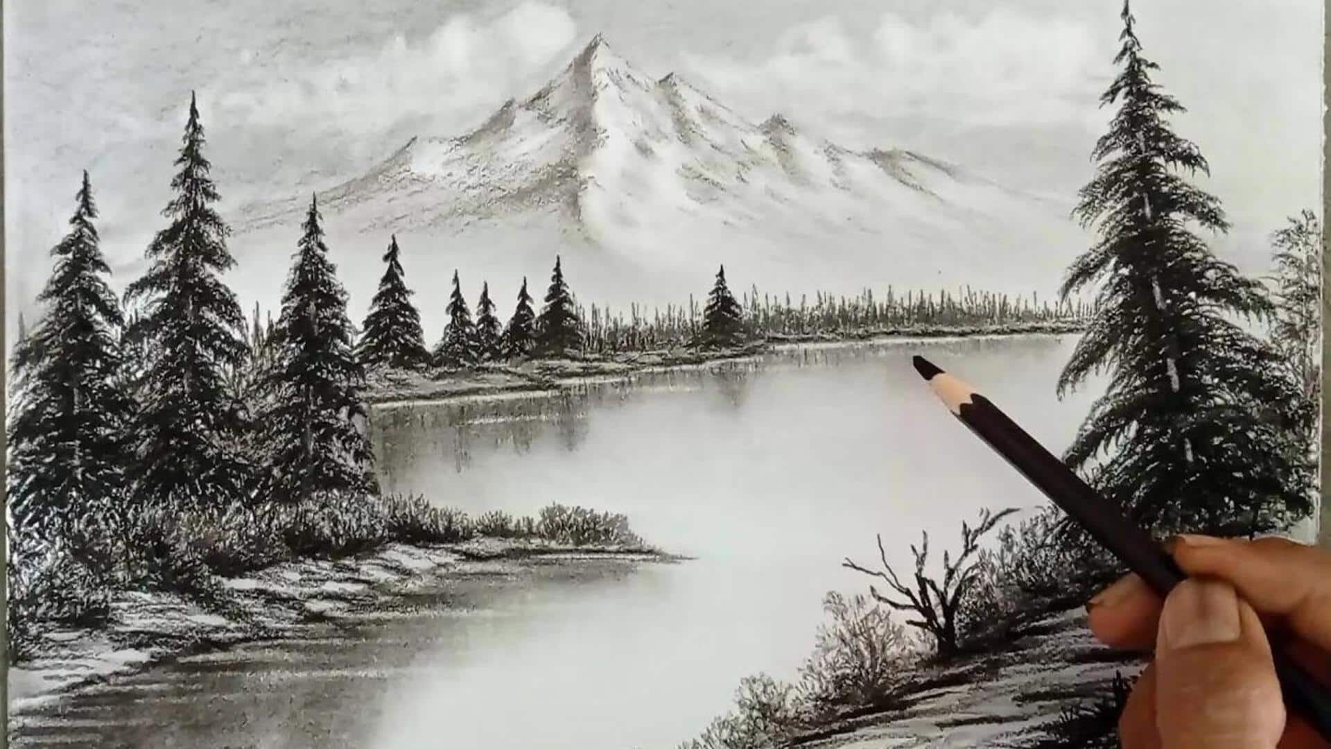 Lima Cara Menciptakan Kedalaman untuk Gambar Lanskap Pensil