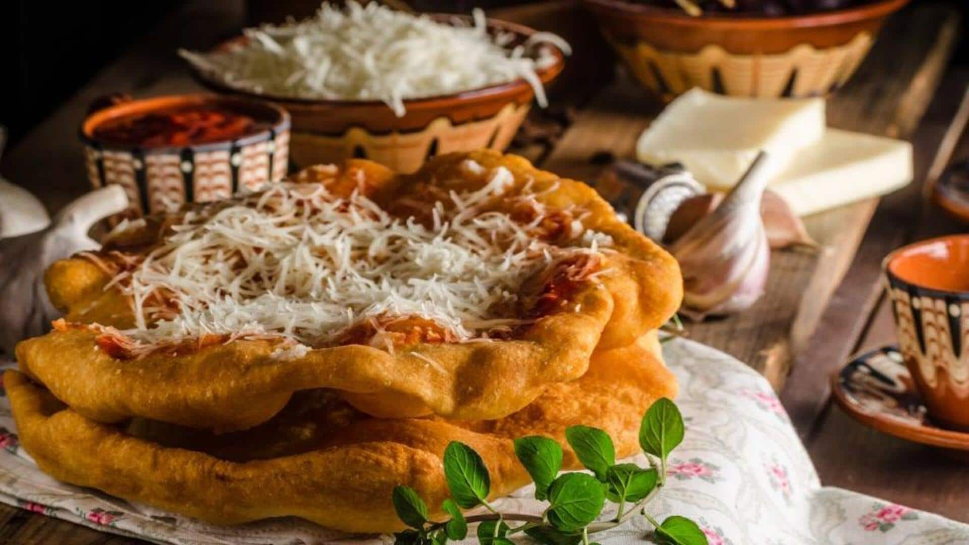 Resep Lengkap Langos Hungaria Dengan Krim Asam Bawang Putih