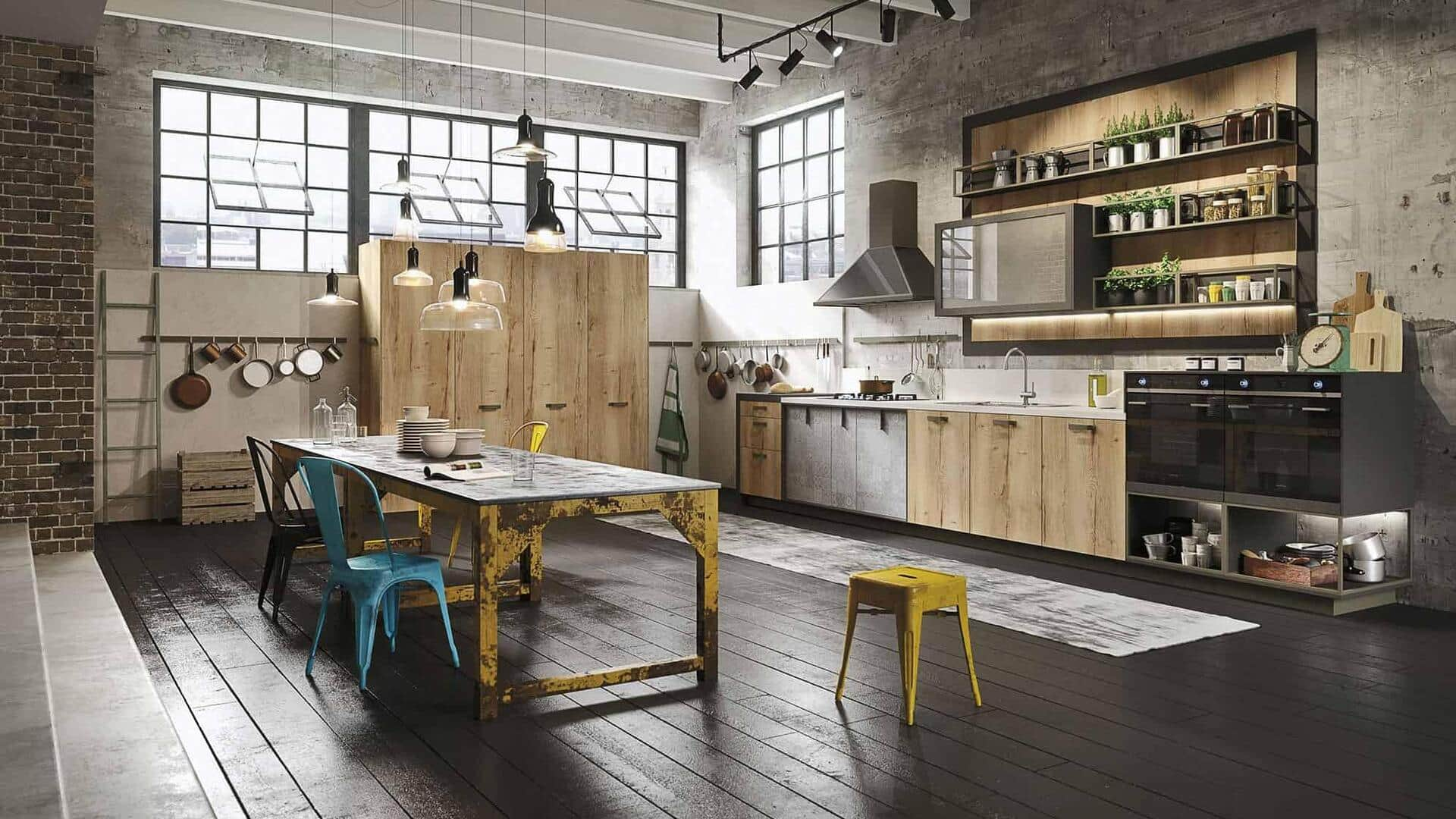 Dapur Bergaya Loft Industrial: Elegansi Urban Dengan Sentuhan Kasar