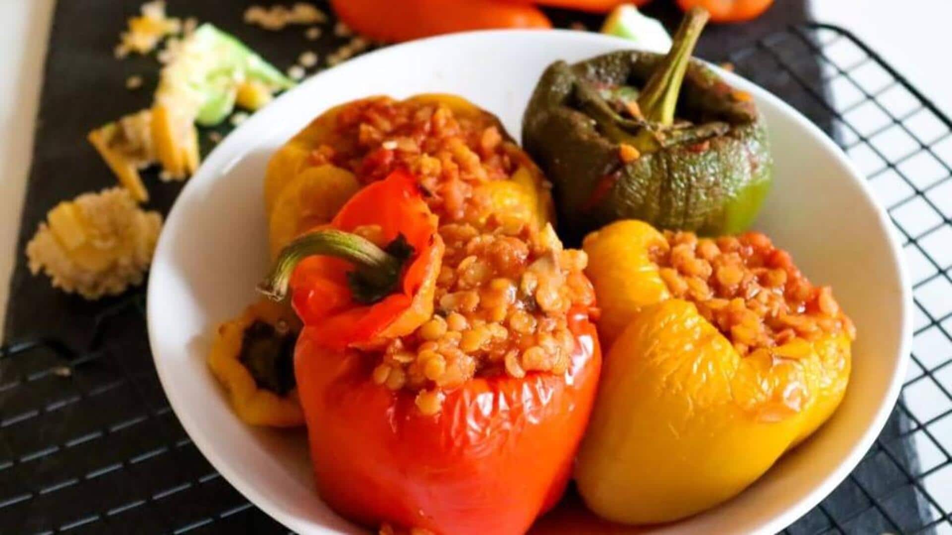 Paprika Isi Lentil: Hidangan Vegetarian yang Kaya Warna