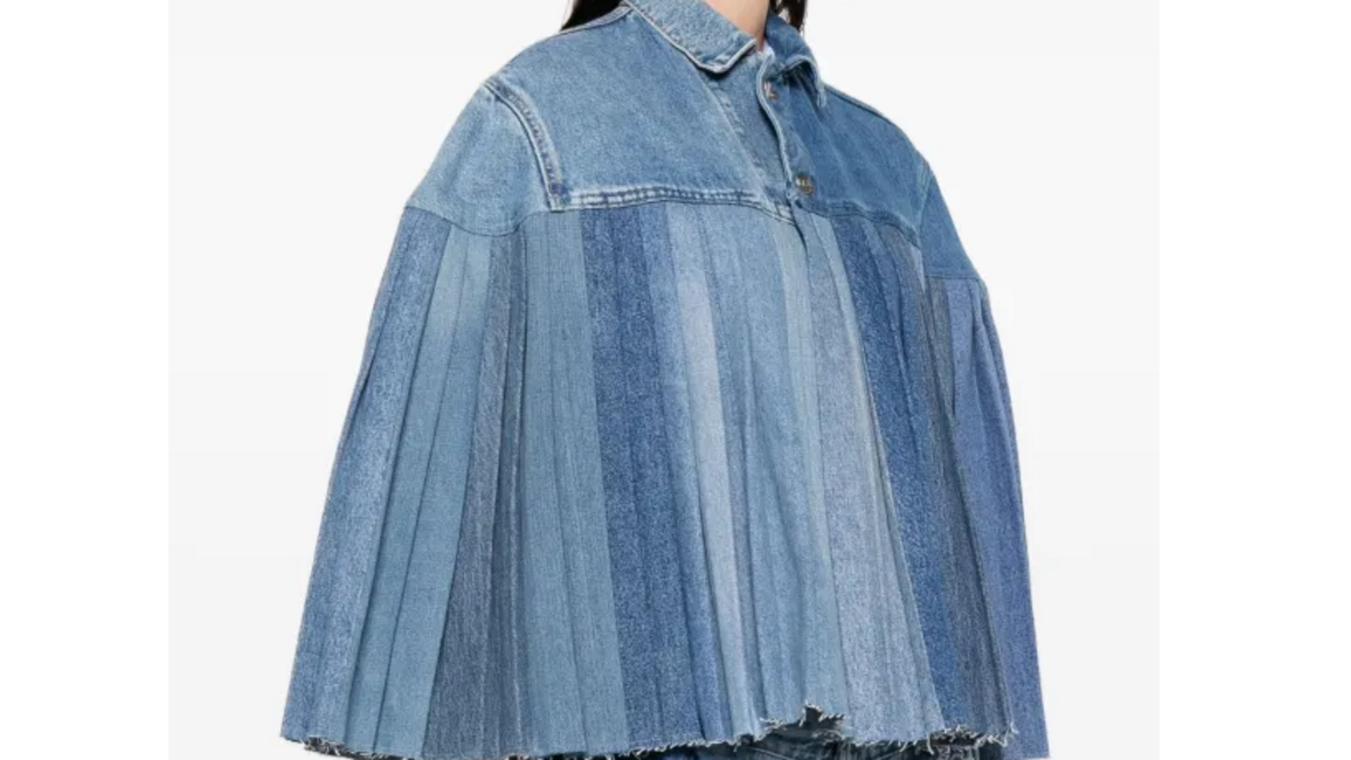 Gaya denim cape tepi mentah untuk lapisan musim semi India