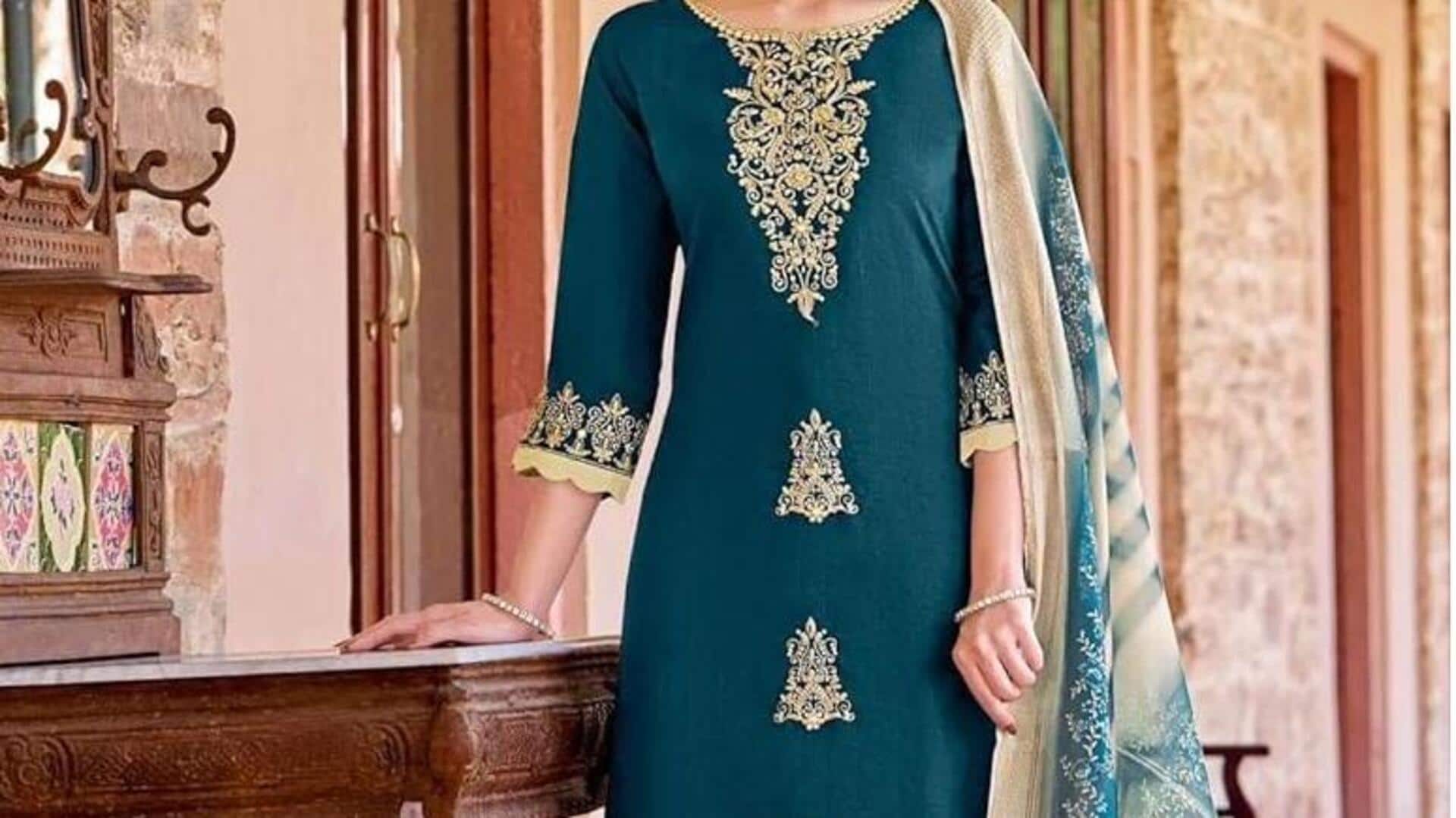 Motif bordir India menginspirasi desain fesyen modern