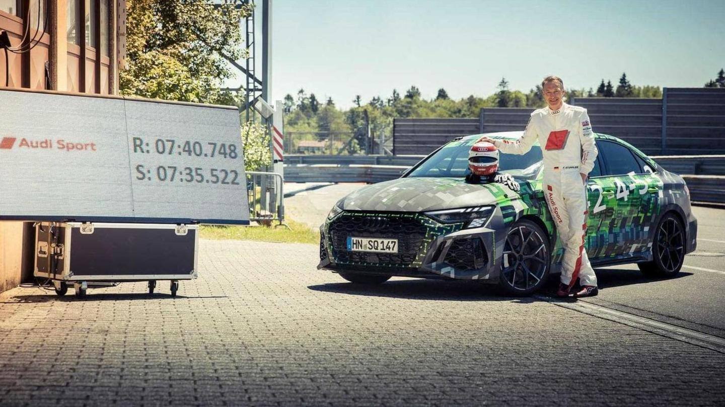 Audi RS 3 Sedan mencetak rekor lap baru di Nurburgring