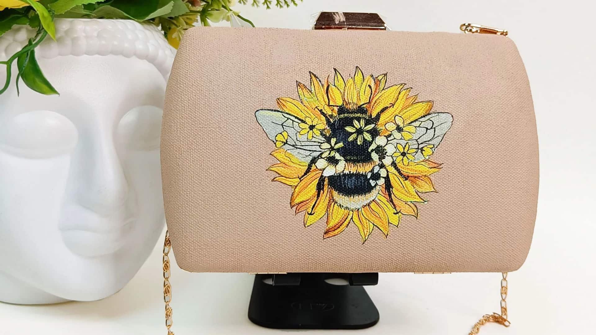 Tas cluth lukisan tangan untuk pesta musim semi