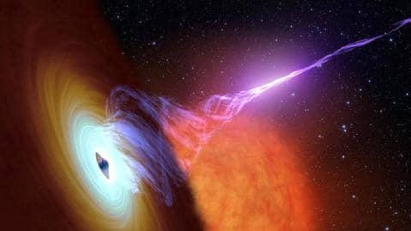 Jet lubang hitam 50 kali lebih besar dari galaksinya ditemukan