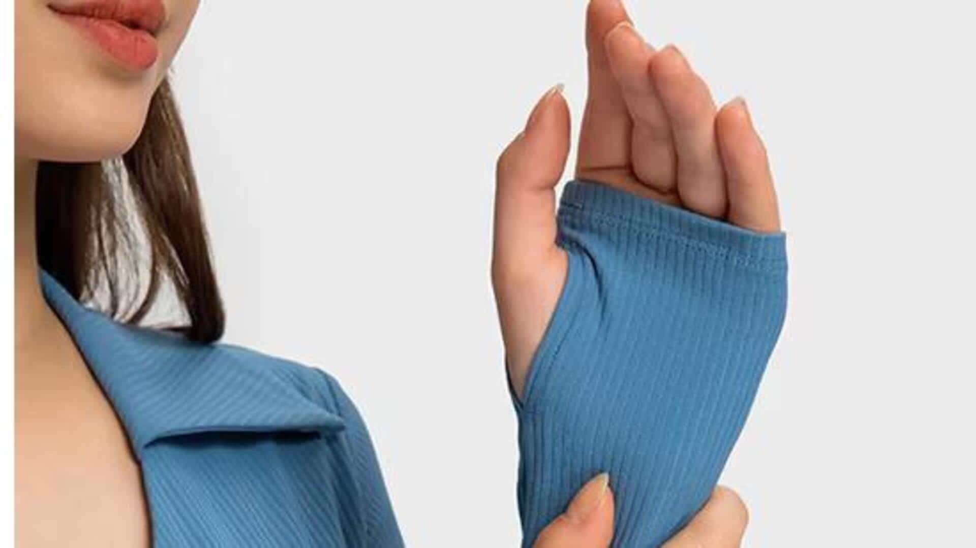 Gaya lengan lubang jari cerdas untuk musim dingin India