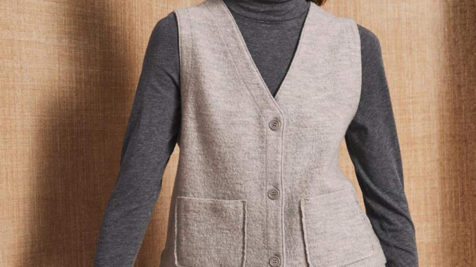 Cara memadukan rompi wol untuk musim gugur transisi di India