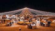 ドバイの夜景と砂漠のディナー体験