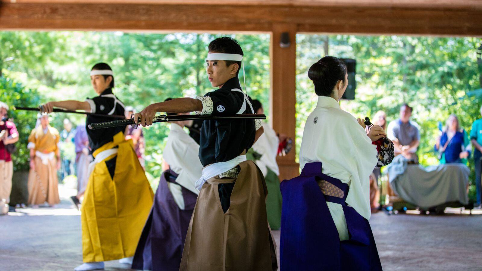 夏の着物スタイリングガーデンパーティー