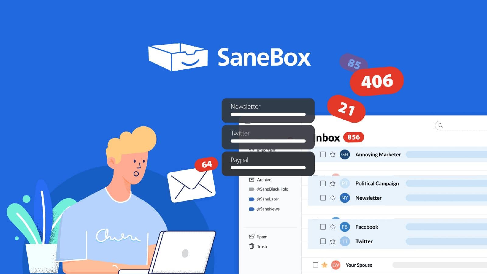 賢いメール管理のためのSanebox