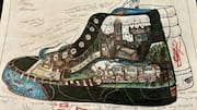 詩的なスタイルのスニーカー: 現代デザインと詩の融合