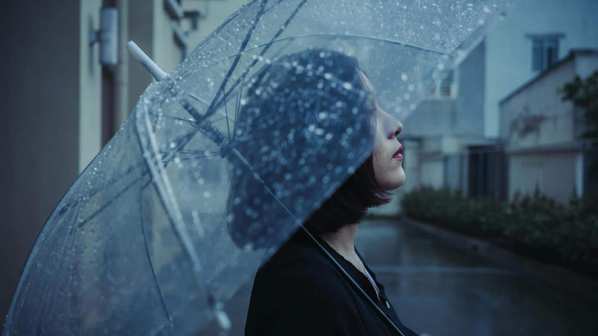 和傘の現代雨の日ファッション