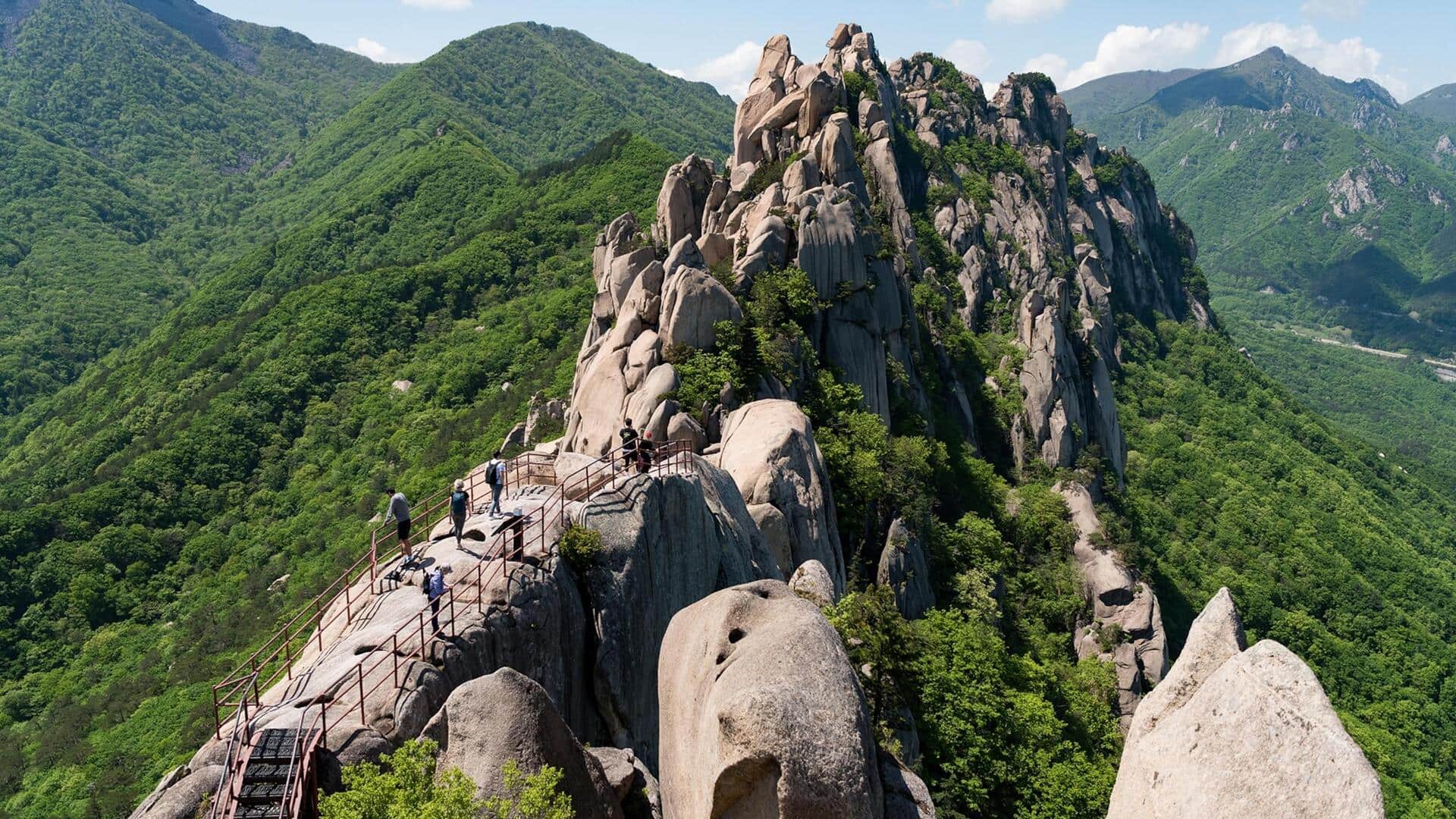韓国の国立公園での山岳リトリート