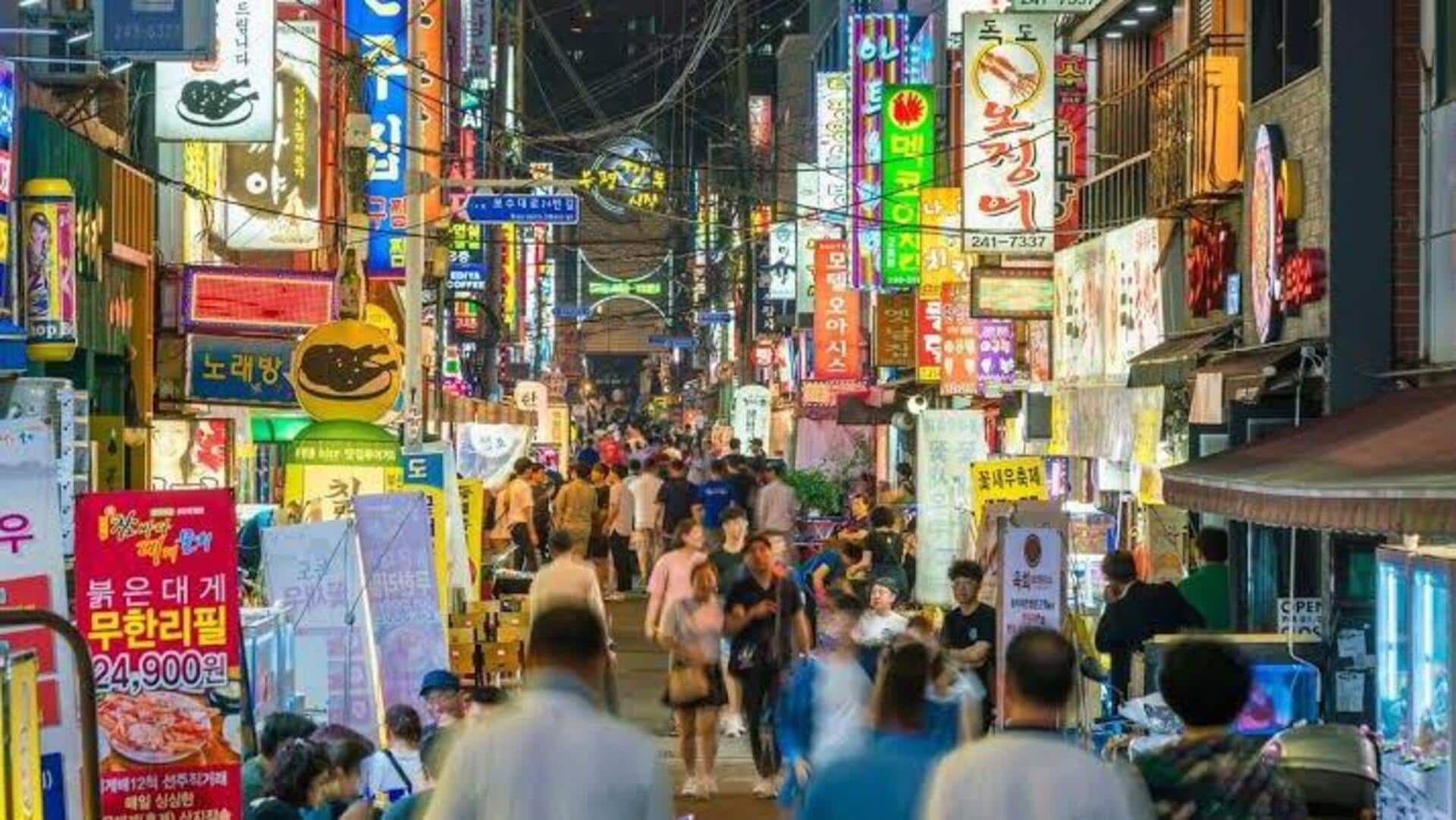 釜山の夜の魅力: 市場とカフェ