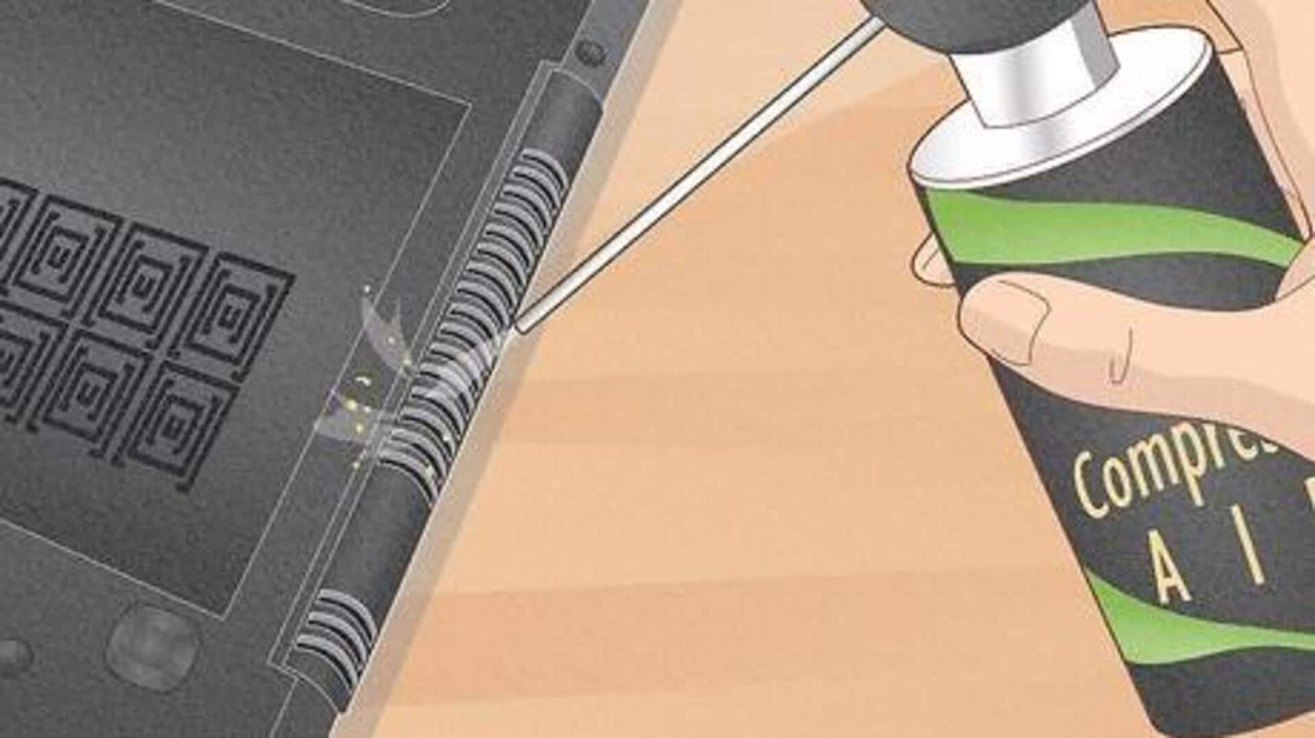 ノートパソコンのファンを分解せずに掃除する方法