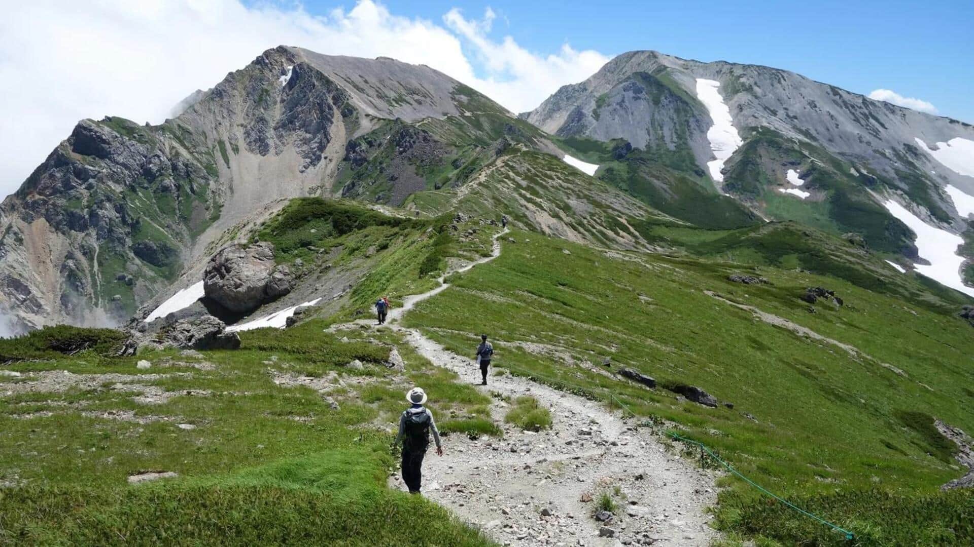 日本アルプスのトップ5登山道